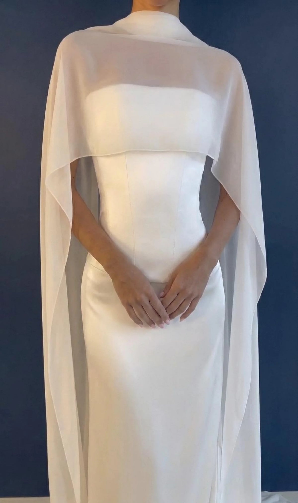 cape mariage transparente polyester élégante plage cérémonie cocktail soirée echangement