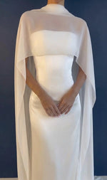 cape mariage transparente polyester élégante plage cérémonie cocktail soirée echangement