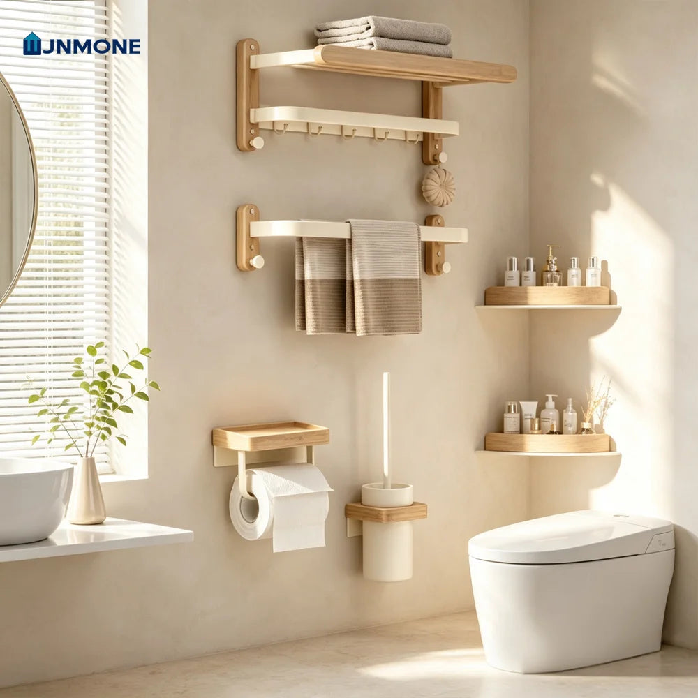 porte serviettes double barre porte papier toilette support brosse wc étagère angle moderne finition
