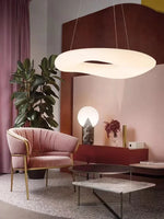 suspension lumineuse blanche moderne acrylique chaînes suspendues salon chambre coucher