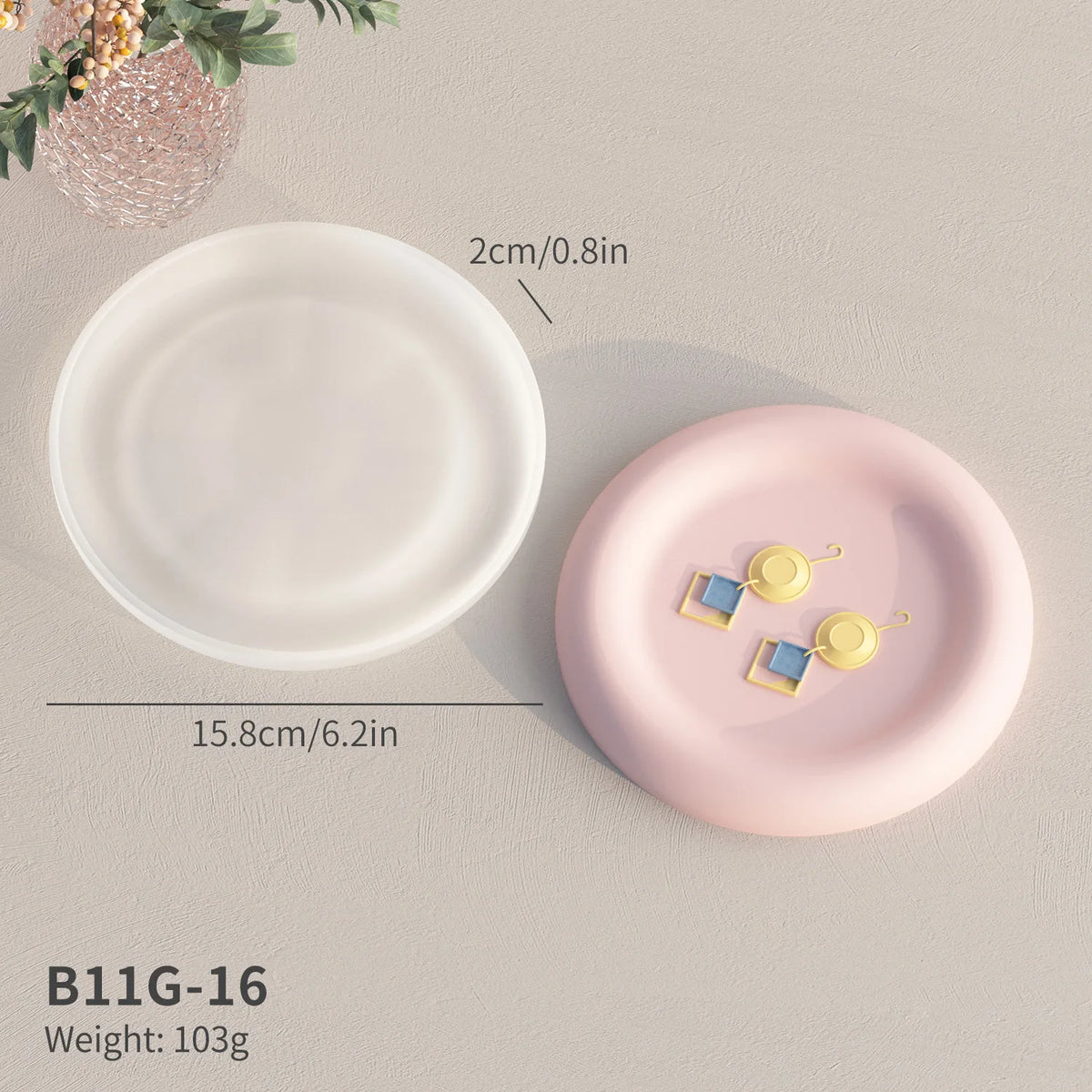 assiettes bijoux silicone géométriques modernes vert pastel blanc rose bleu pastel minimalistes