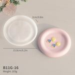 assiettes bijoux silicone géométriques modernes vert pastel blanc rose bleu pastel minimalistes