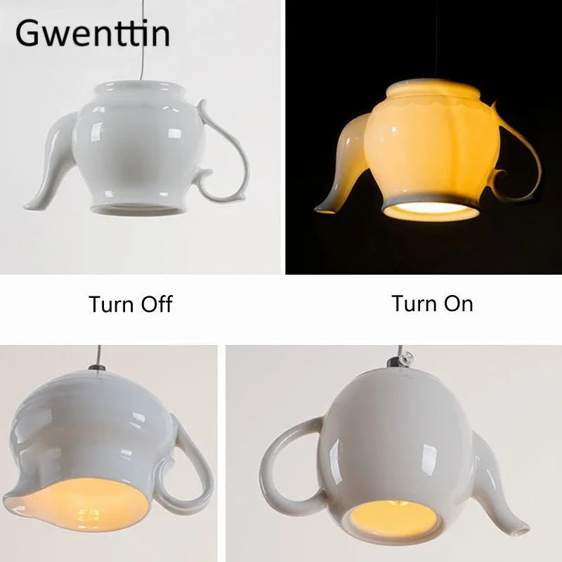 Lampe suspendue céramique dans différentes couleurs disponibles chez Ombre Interieur