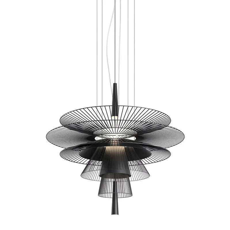 suspension lumineuse moderne dorée cercles concentriques opaque chaîne câble électrique 60 249 lumens 90