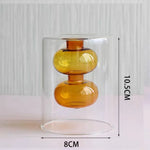 vase verre transparent billes sphériques minimaliste couleur gris bleu vert orange rose