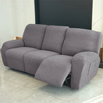 housse canapé inclinable gris jacquard moderne extensible poches fauteuil salon maison