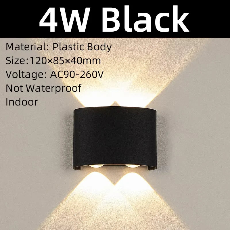lampe murale moderne noire blanc 8w 4w 12v led cuisine salle manger
