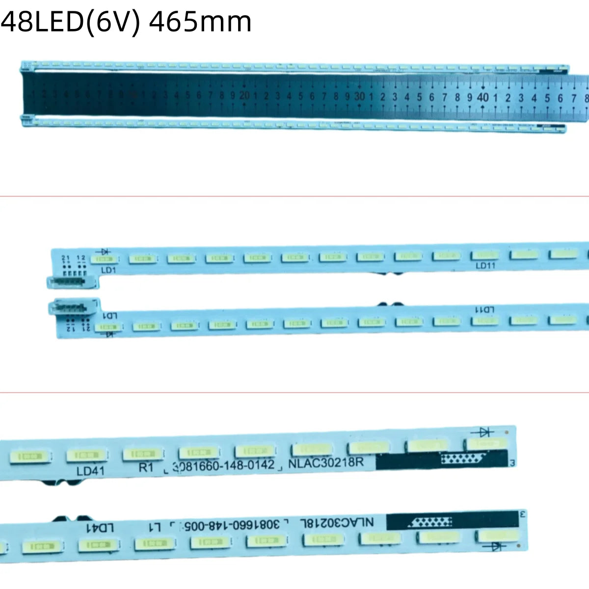 ruban led bleu clair modernes 48 leds 6v unimasow certifié connecteurs électriques