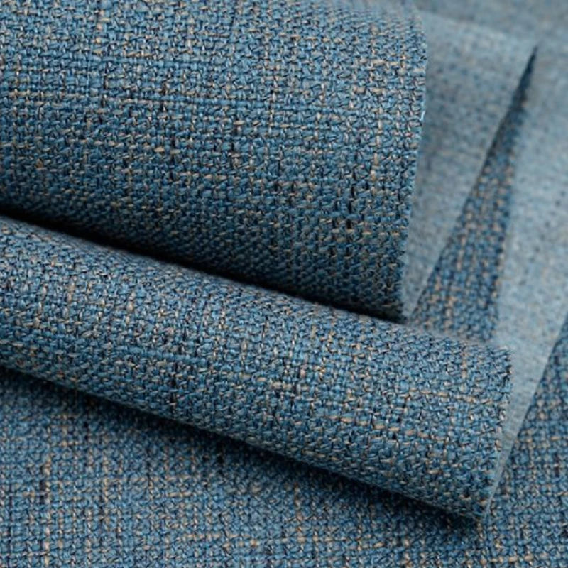 tissu polyester texturé moderne fleurs séchées jaunes feuille bleue antidérapant