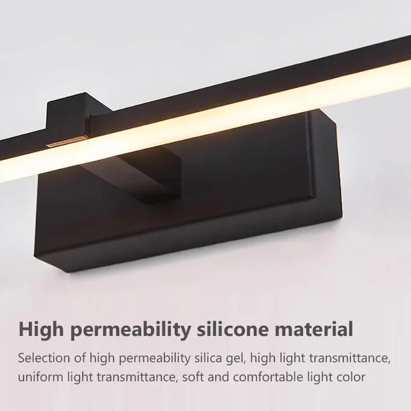 applique murale led moderne noire fixée 100cm 90260v 20 lumières chambre salon cuisine