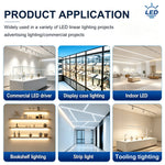 alimentation led 12v 24v 36w 65w 100w 200w transformateur d'éclairage ac/dc moderne noire certifications