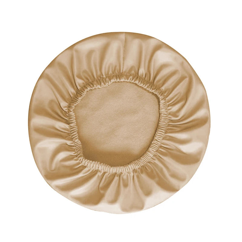 housse coussin tabouret rond velours beige moderne fixation protection siège fauteuil salon