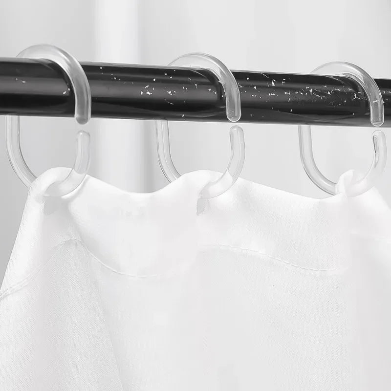 anneaux rideau douche transparent adhésifs accessoires salle bains modernes plastique