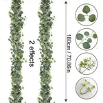 guirlande feuilles artificielles vertes extérieur décoration naturelle rustique vigne accrochéeextérieur fêtes prénuptiales maison