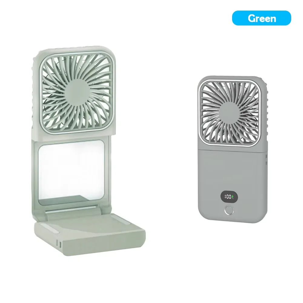 ventilateur portable led rechargeable moderne contrôle tactile noir violet beige