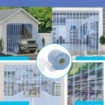 rideau porte transparent pvc anti poussière coupe vent commercial intérieur extérieur