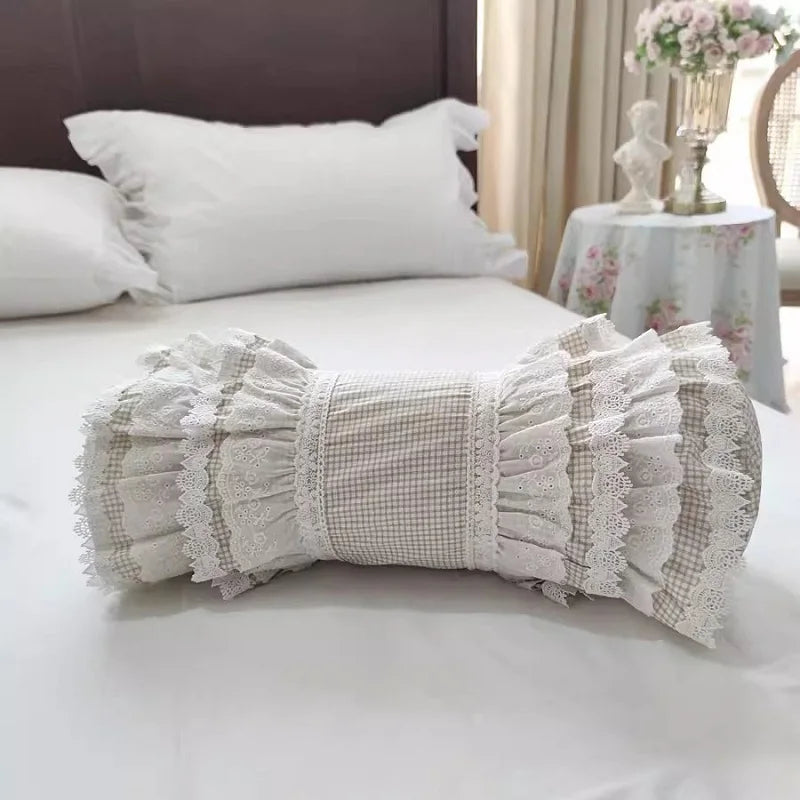 coussin vintage dentelle blanche rose beige gris opacité anti décubitus amovible lavable invisible zipper