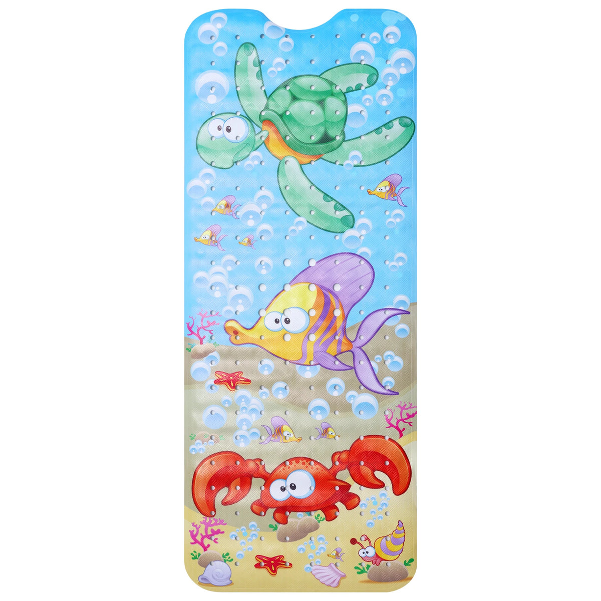 tapis bain dessin animé sous marin sirène poissons coraux moderne enfant couleur alphabet adhésif