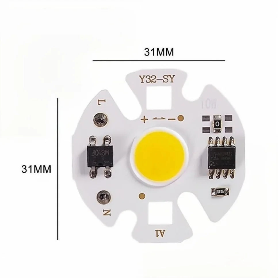 plaque led blanc moderne 31mm 31mm circulaire composants électroniques 7w 12w