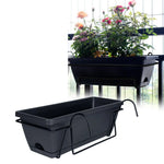 Bac fleurs suspendus moderne crochets métalliques vert foncé pot jardin