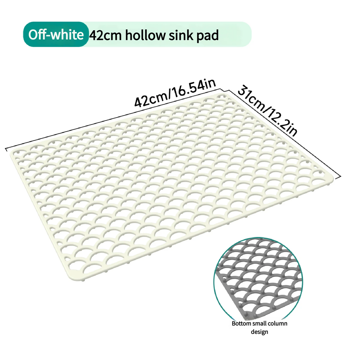 tapis drainage silicone coquillage moderne gris fond évier résistant rayures epais