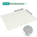 tapis drainage silicone coquillage moderne gris fond évier résistant rayures epais