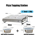 station garniture acier inoxydable 304 couvercle silicone stockage ingrédients pizza moderne rangement professionnel étanche