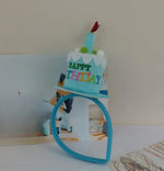 couronne fête anniversaire bougies happy birthday coeurs élastique rose blanche multicolore festive