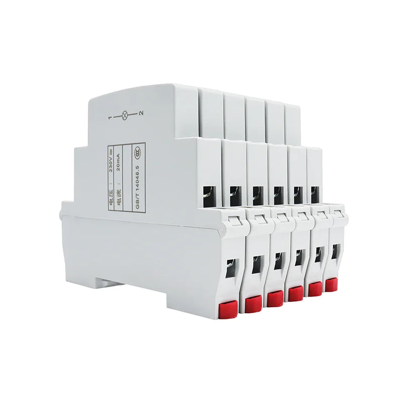 interrupteur électrique moderne blanc rouge flux lumineux faible tension 220v alternatif