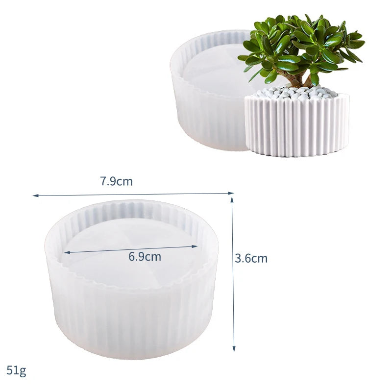 moules silicone pots fleurs diy craft release facile modernes grises blanches
