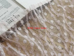 tissu dentelle brodée pois 3d tulle maille jacquard rayé été vocation plage blanc rose