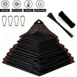 toile protection solaire noir maille fine opacité moderne anneaux métalliques corde boules élastiques guide