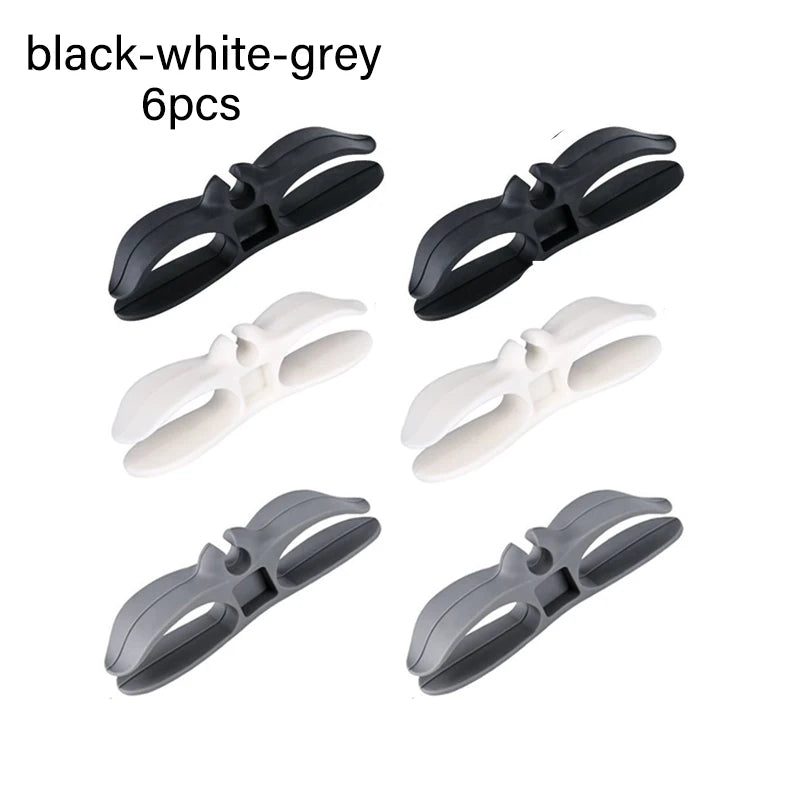 organisateur câbles clips adhésifs réutilisables noir blanc gris moderne plat lisse