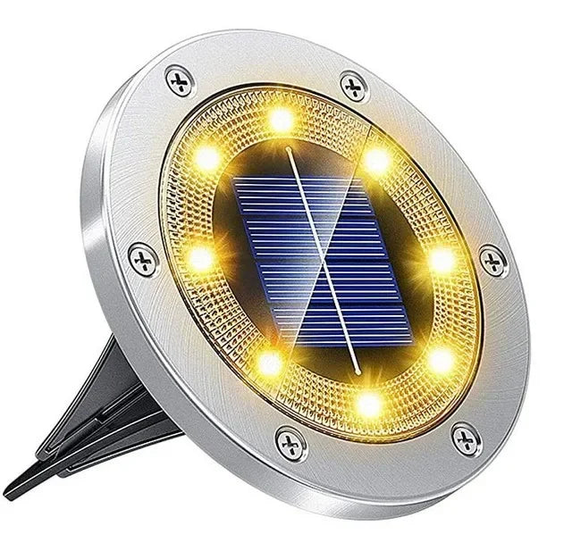 éclairage solaire paysage led argenté moderne absp65 ip65 étanche adaptableextérieururgence
