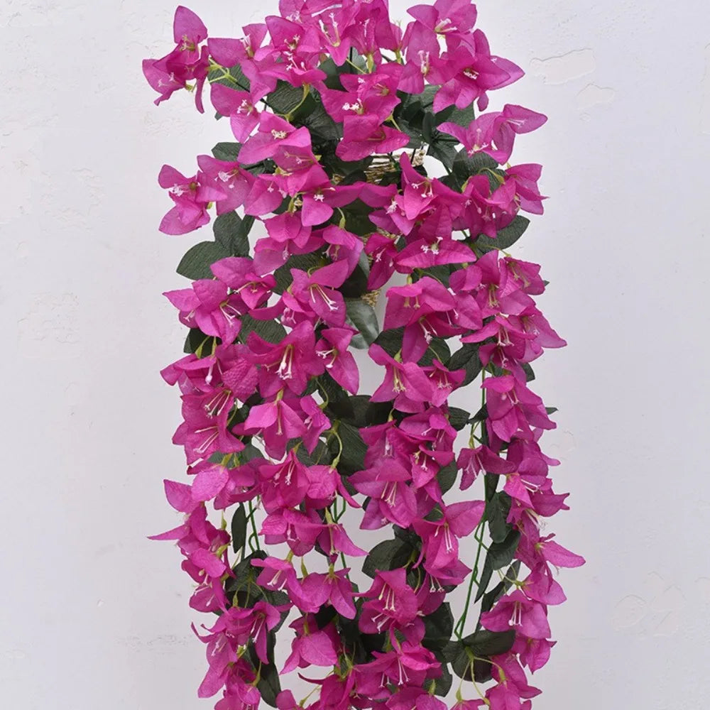 guirlande artificielle fleurs violet rouge blanc moderne intérieur décoration maison anniversaire fête