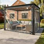 rideau translucide anti pluie anti uv transparent moderne balcon jardin 200x200cm 400x600cm