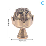 brûleur d'encens bronze doré motif floral oriental cendrier spatule métal