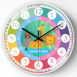 horloge murale dessin animé quartz aiguille enfantin vaisseau spatial blanc mural