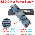 alimentation led 12v 24v transformateur 60w 100w 150w 200w 300w 400w connecteurs gris moderne