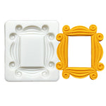 moules silicone gâteaux fondant chocolat blanc jaune motifs cadres volutes texturés baroques