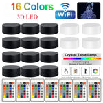 lampe table led 3d moderne télécommande infrarouge batteries aa câble usb noir blanc