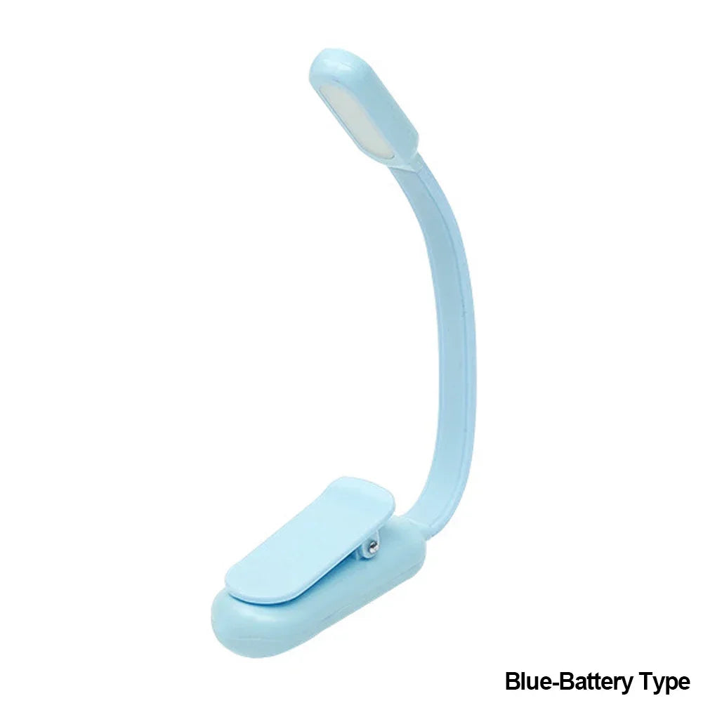 lampe lecture rechargeable clip light rose bleu noir ajustable USB moderne