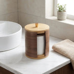distributeur papier toilette bois naturel minimaliste moderne grande capacité usage domestique
