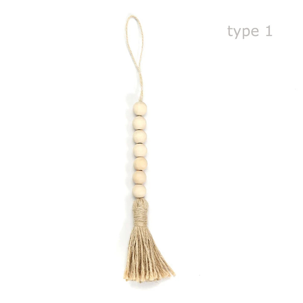 guirlande bois décorative rustique attaches corde tressée naturelles intérieur bohème 150cm 82cm 90cm