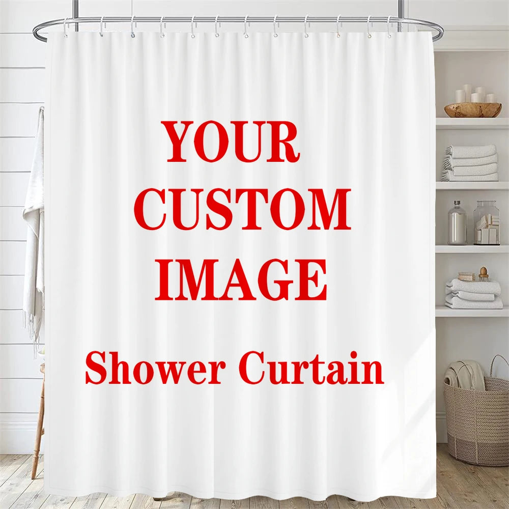 rideau douche personnalisable blanc rayures verticales moderne tapis pièces anneaux suspension polyester