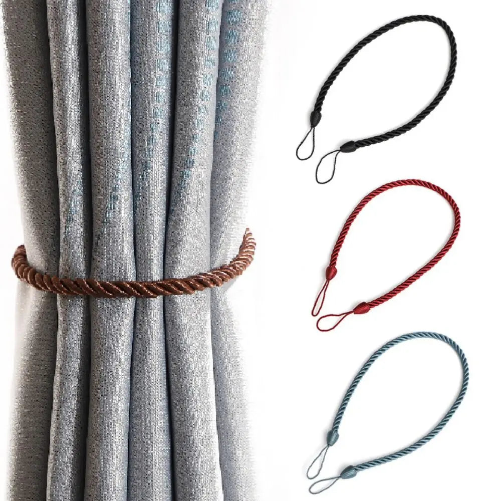 corde rideaux marron tressée moderne opacité fixations accessoire voilure coton pratique facile'utilisation chambre salon
