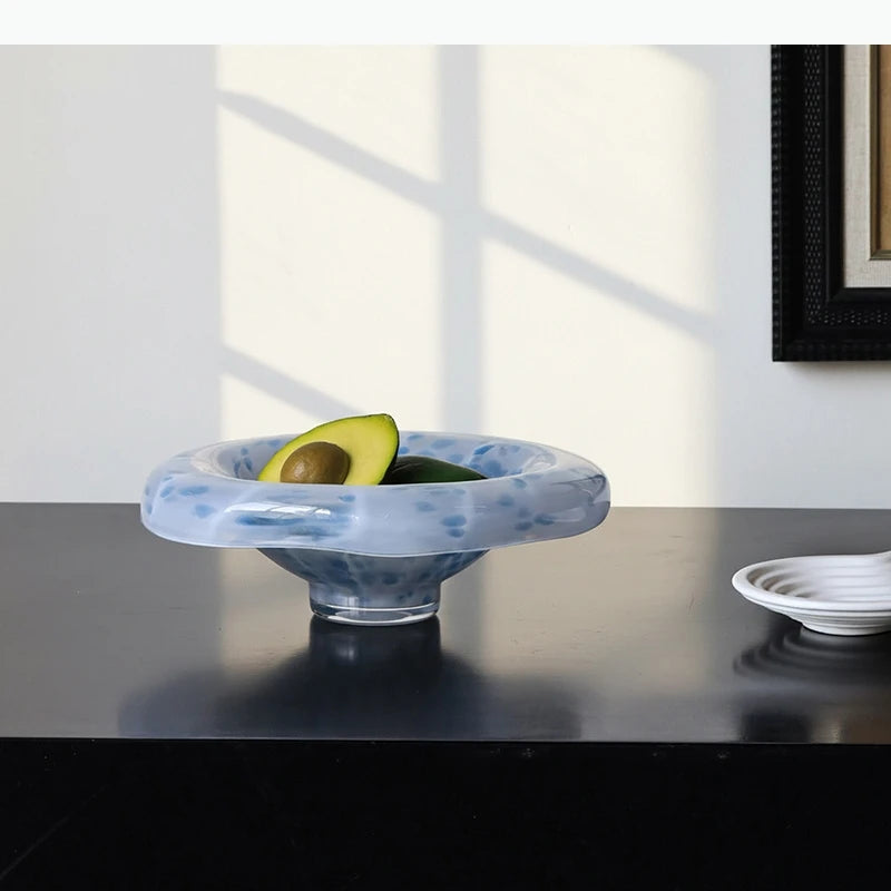 bol moderne blanc bleu points restaurant servir collations table basse