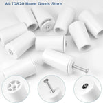 supports rideau blancs modernes vis ronds lisses opaques rideaux joints