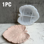 assiettes feuilles relief veines blanc translucides blanches moderne naturel bricolage craft korean