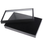 boîte bijoux noire moderne grille rangement opaques bagues